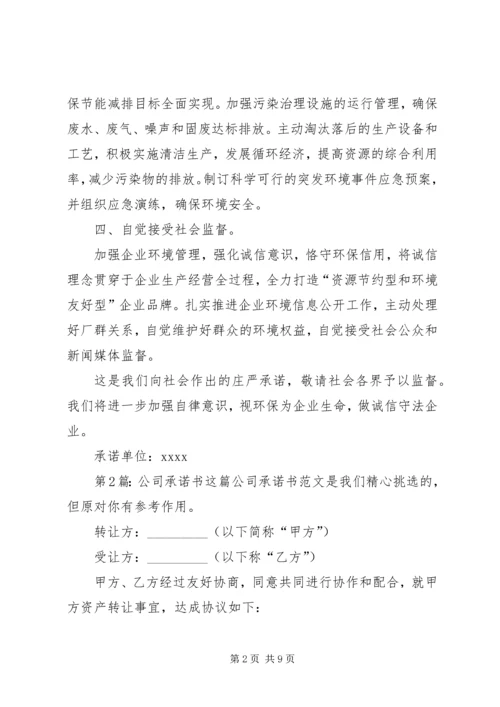 公司承诺书（共4篇）.docx