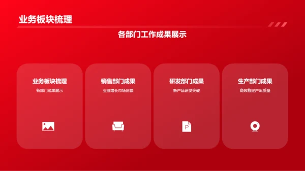 红色渐变企业年终总结表彰大会PPT模板