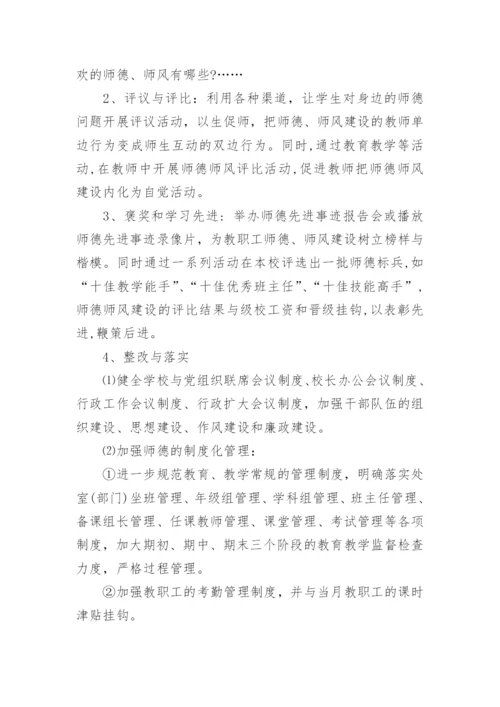 师德师风工作方案.docx