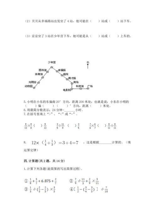 人教版六年级上册数学期中测试卷【考点梳理】.docx