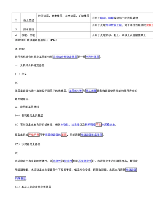 2023年二建市政公用工程管理与实务个人学习笔记精编.docx