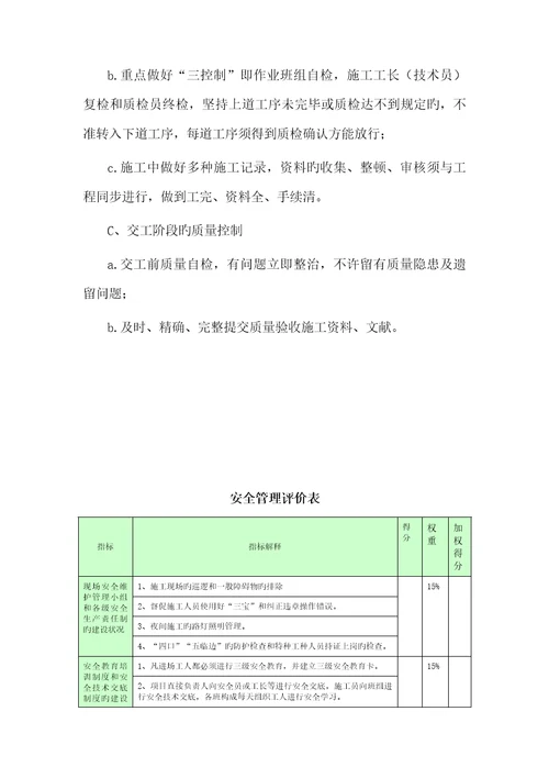 关键工程部绩效考评指标