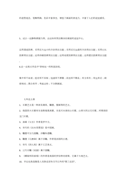 2023年初中美术知识点梳理.docx