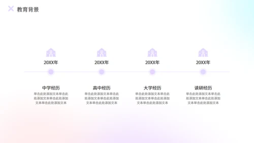IOS渐变风毕业生求职个人简历通用PPT模板