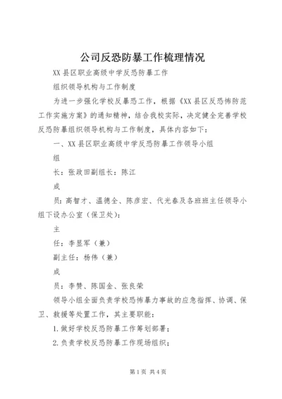 公司反恐防暴工作梳理情况 (2).docx