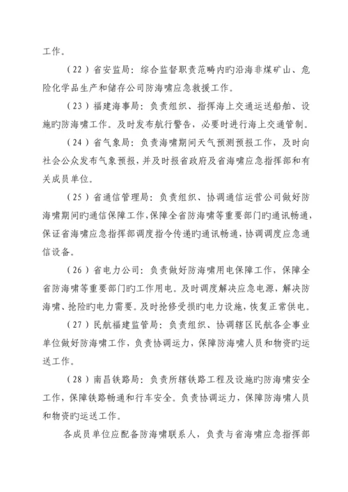 福建海啸灾害应急全新预案福建海洋与渔业厅.docx