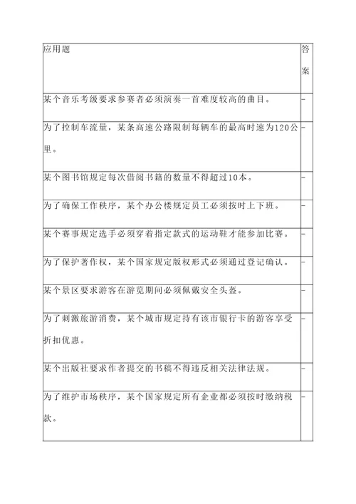有硬性条件的应用题