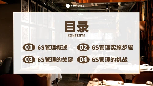 实景现代餐饮行业6s管理培训PPT模板