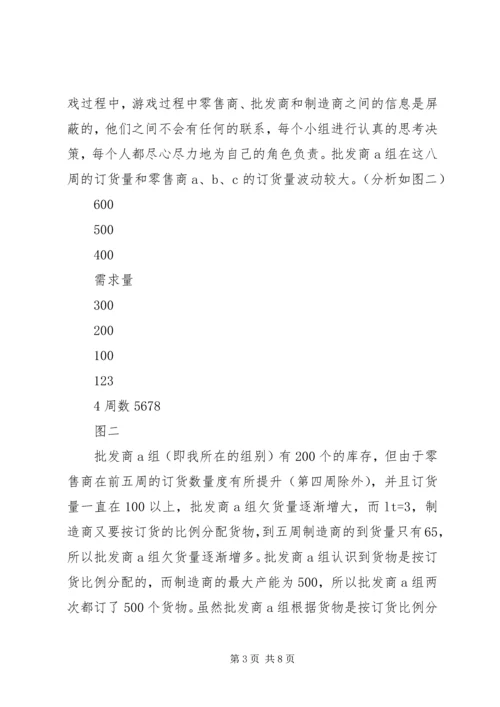 啤酒游戏制造商实训报告.docx