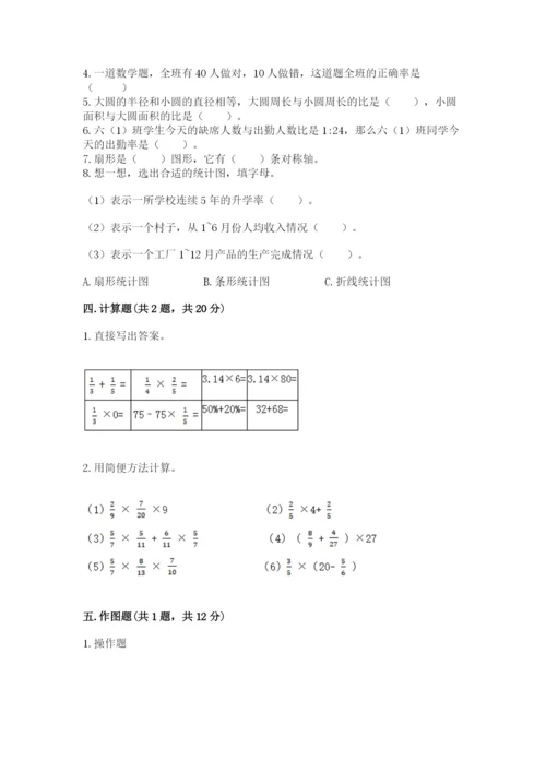 六年级上册数学期末测试卷含答案【培优a卷】.docx
