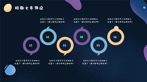 卡通可爱宇宙太空手绘通用PPT模板