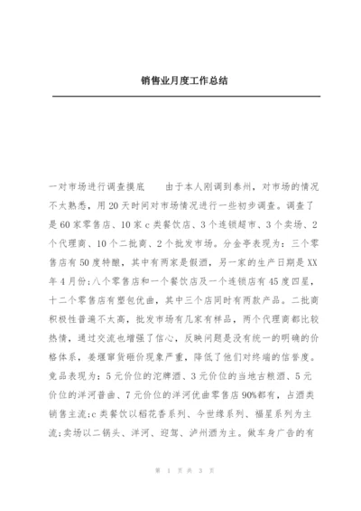 销售业月度工作总结.docx