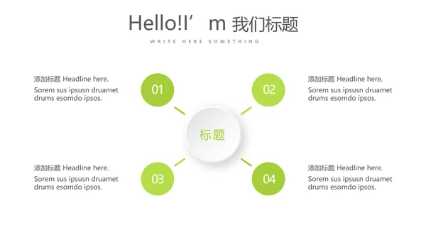 绿色时尚微立体述职总结汇报商务通用PPT动态模板