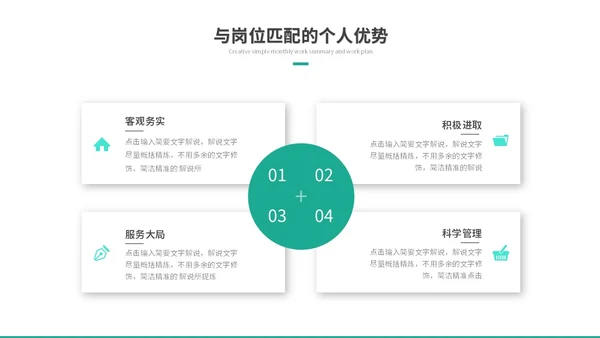 简约商务励志风岗位竞聘个人简历自我介绍ppt模板