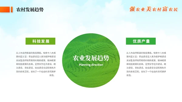 绿色简约农村现代化乡村建设农业发展ppt模板