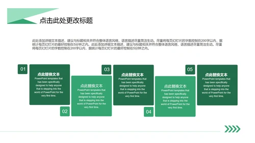 绿色简约风教学PPT模板