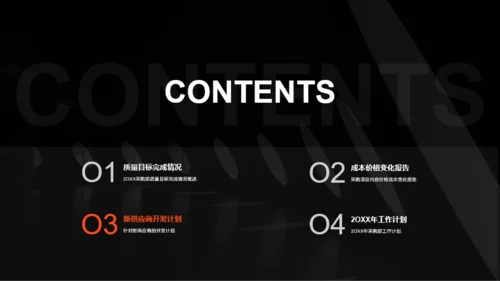 深色简约商务采购部年终总结汇报PPT案例