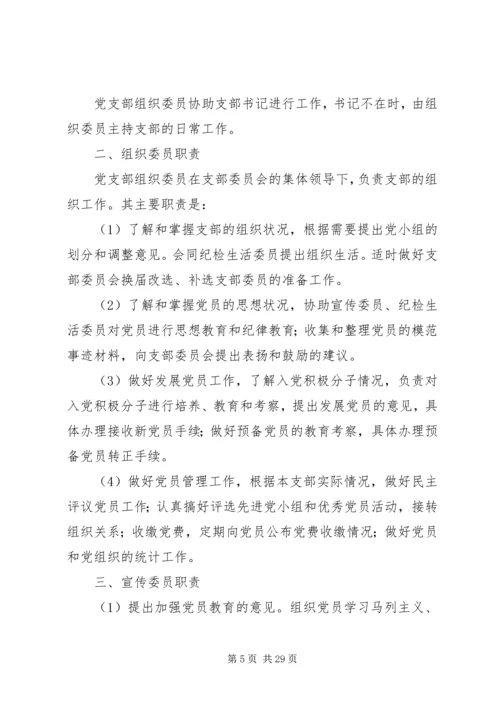 院党支部委员分工方案.docx