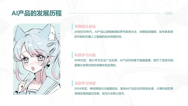次元少女蓝粉色简约风产品介绍
