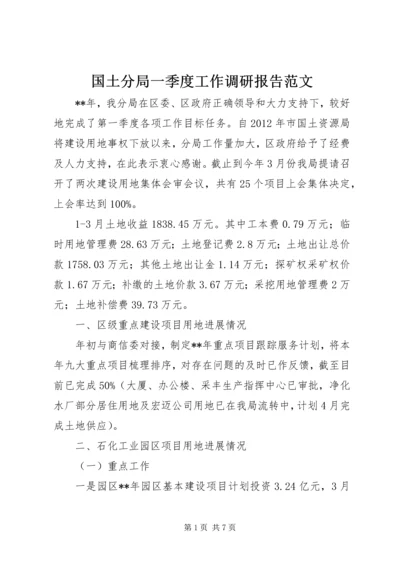 国土分局一季度工作调研报告范文.docx