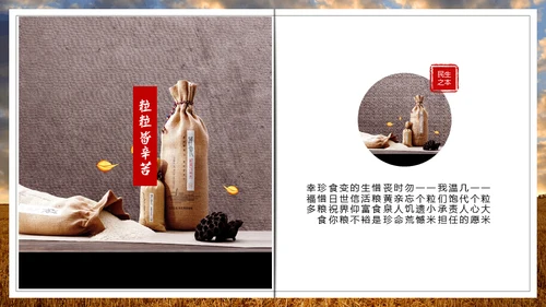 大粮仓粮食丰秋通用PPT模板