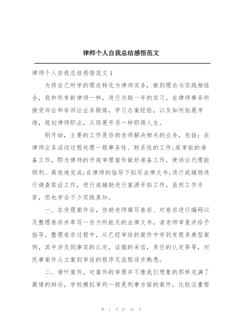 律师个人自我总结感悟范文.docx