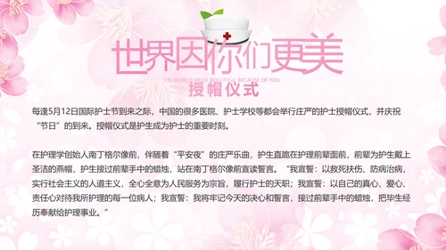 5.12国际护士节活动主题演讲PPT