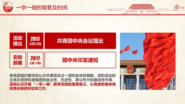 中国共青团一学一做ppt模板