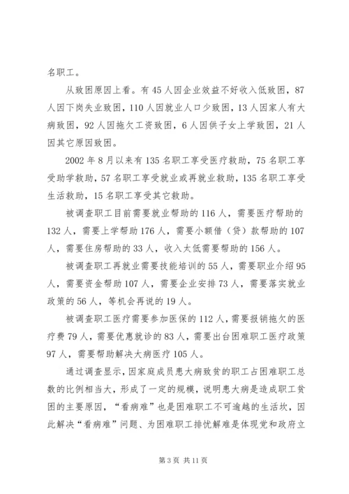 市总工会关于城市弱势群体看病难问题的调研汇报 (7).docx