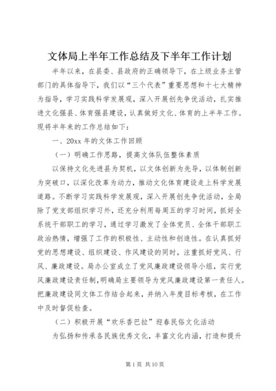 文体局上半年工作总结及下半年工作计划_1.docx