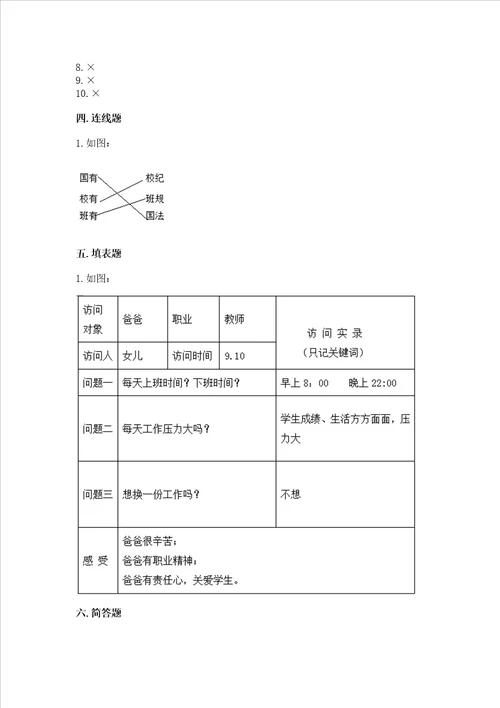 2022部编版四年级上册道德与法治期中测试卷精品易错题