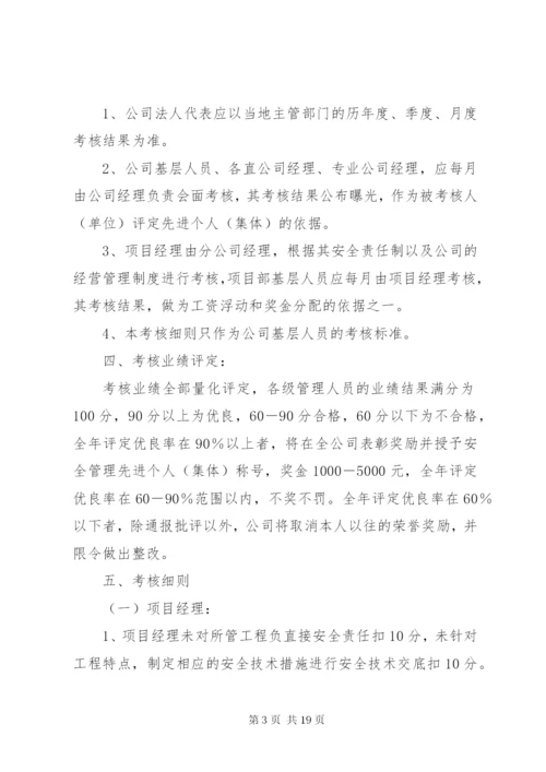 管理人员安全生产责任制考核制度.docx