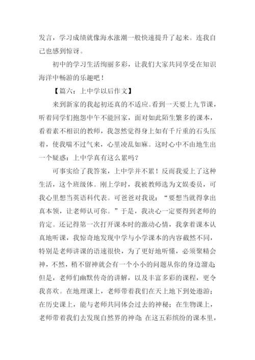 上中学以后作文.docx