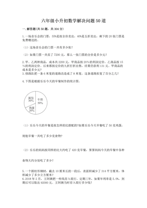 六年级小升初数学解决问题50道附答案（综合卷）.docx