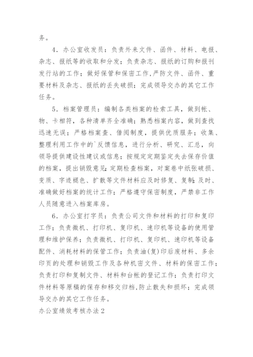 办公室绩效考核办法.docx