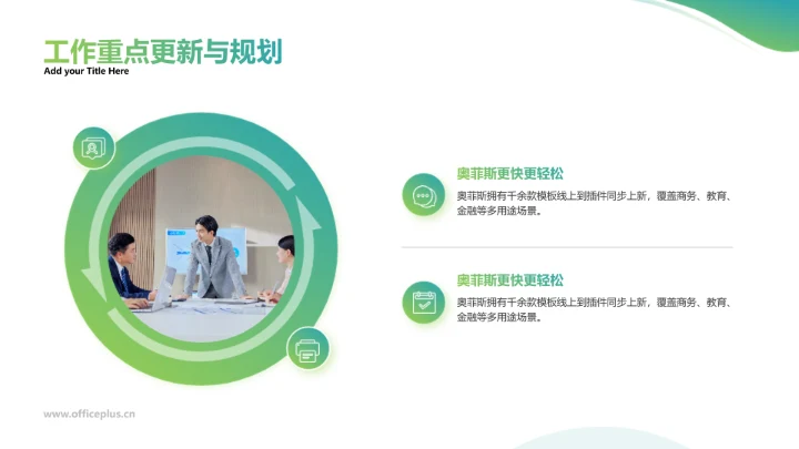 简约风绿色工作汇报PPT