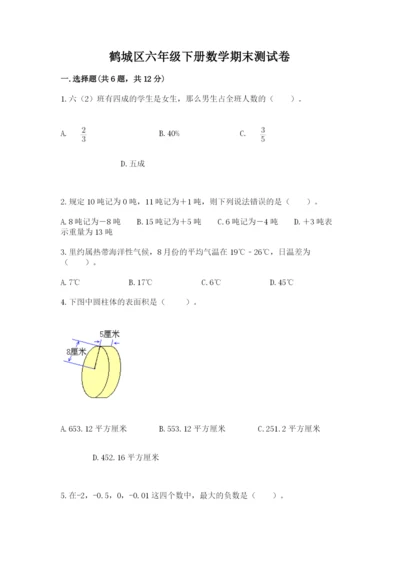鹤城区六年级下册数学期末测试卷精品含答案.docx