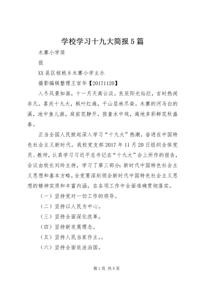 学校学习十九大简报5篇 (3).docx