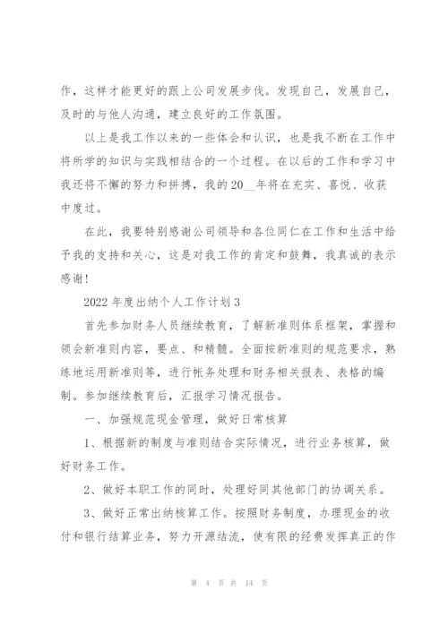 2022年度出纳个人工作计划.docx