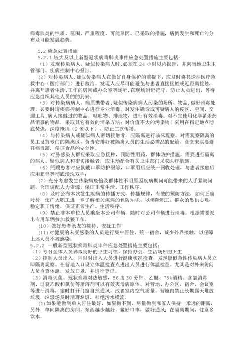 企业新型冠状病毒肺炎应急预案模板.docx