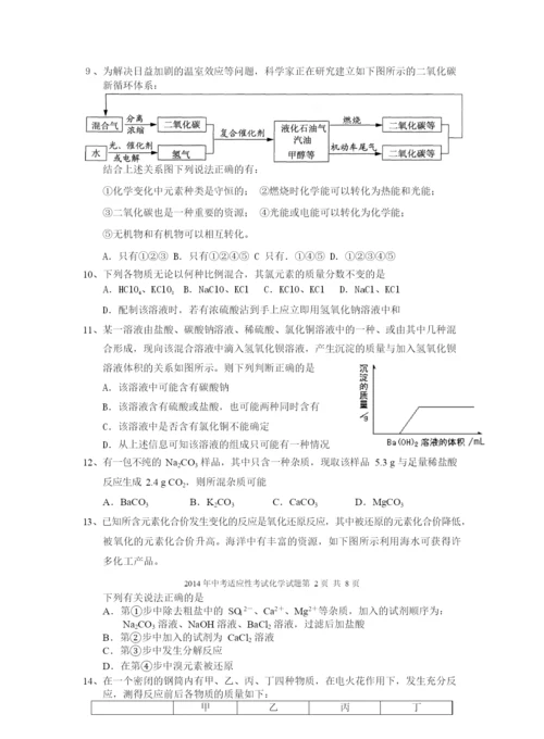 重点高中自主招生化学试题.docx