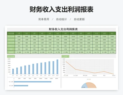财务收入支出利润报表
