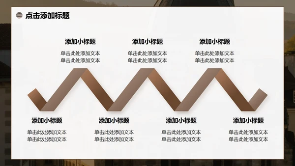 棕黄色实景研学旅行宣传介绍PPT模板