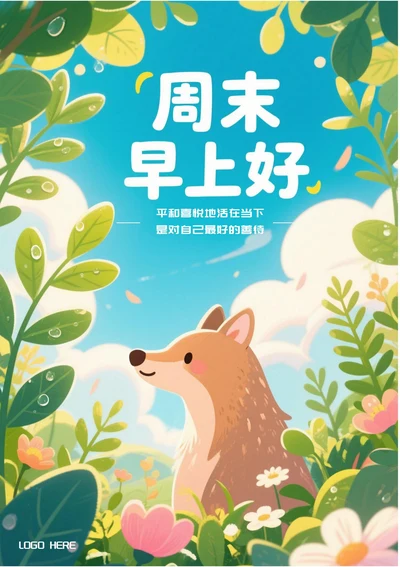 每日一签周一早上好问候(小狗)