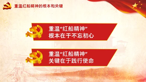 新时代弘扬学习红船精神PPT课件党校党建