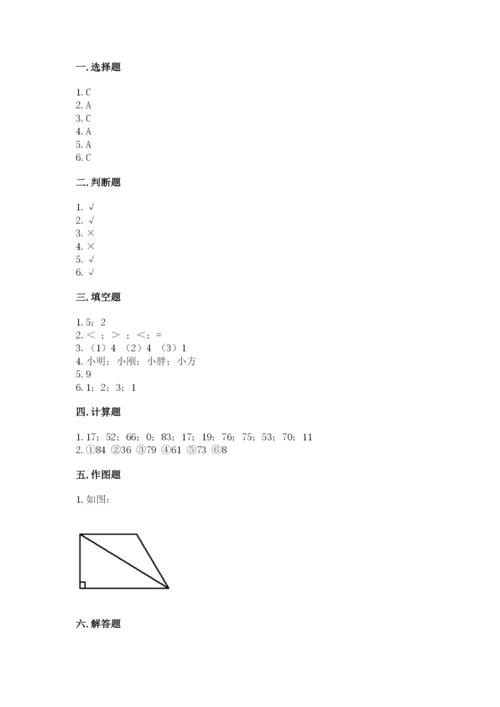 人教版数学二年级上册期中测试卷及答案一套.docx
