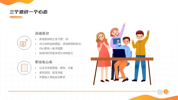 橙色简约插画风超人优秀员工经验分享商务动态PPT