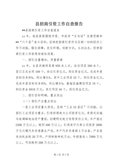 县招商引资工作自查报告 (2).docx