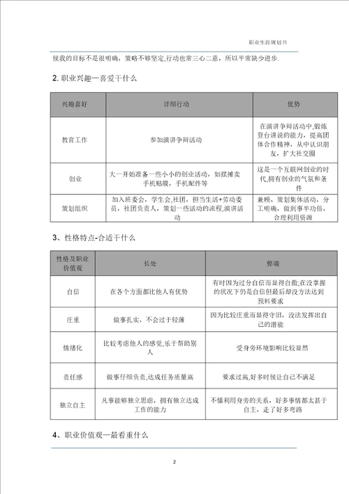 数学师范大学生职业生涯规划书