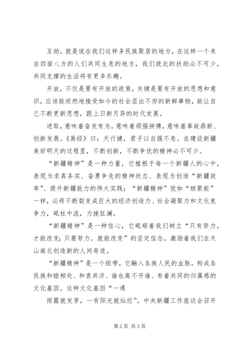 学习“新疆精神”心得体会.docx